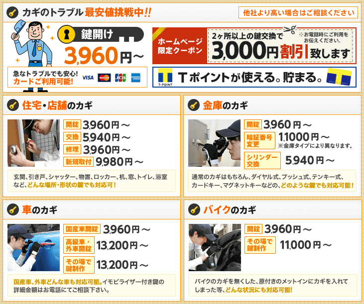 カギのトラブル最安値挑戦中