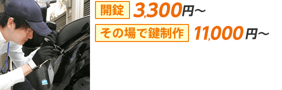 開錠3300円〜